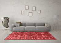 Machine Washable Persian Red Traditional Rug, wshtr3931red