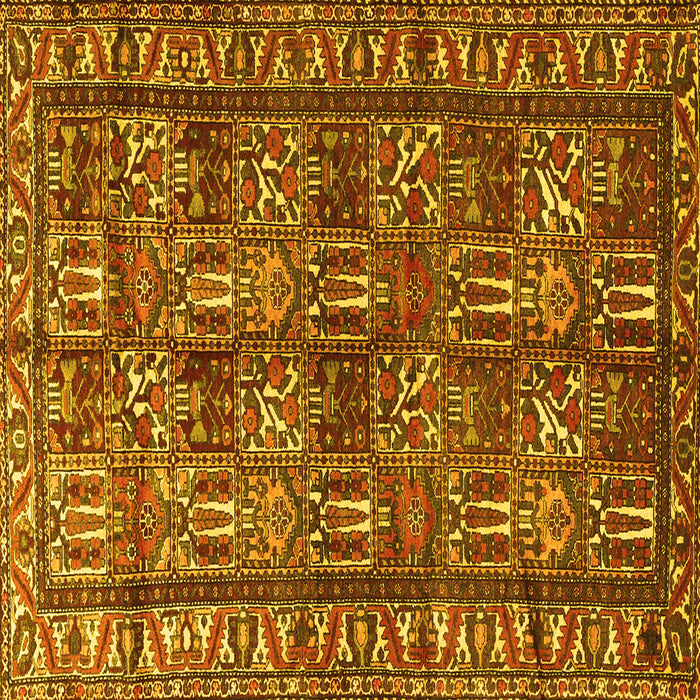 Square Persian Yellow Traditional Rug, tr3931yw