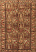 Machine Washable Persian Brown Traditional Rug, wshtr3931brn