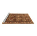 Sideview of Machine Washable Persian Brown Traditional Rug, wshtr3931brn