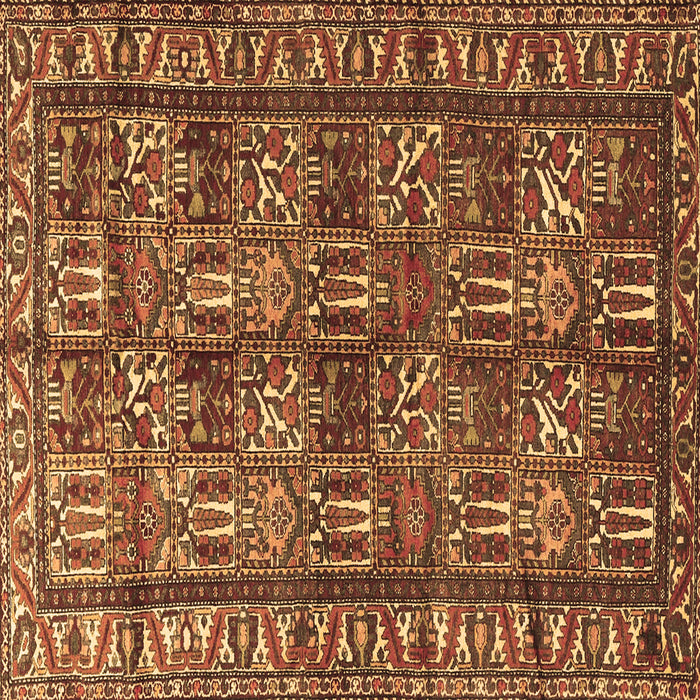 Square Persian Brown Traditional Rug, tr3931brn