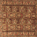 Square Persian Brown Traditional Rug, tr3931brn