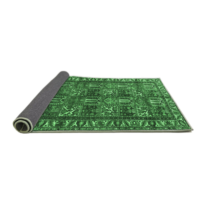 Sideview of Persian Emerald Green Traditional Rug, tr3931emgrn
