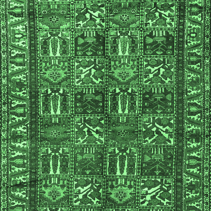 Machine Washable Persian Emerald Green Traditional Area Rugs, wshtr3931emgrn