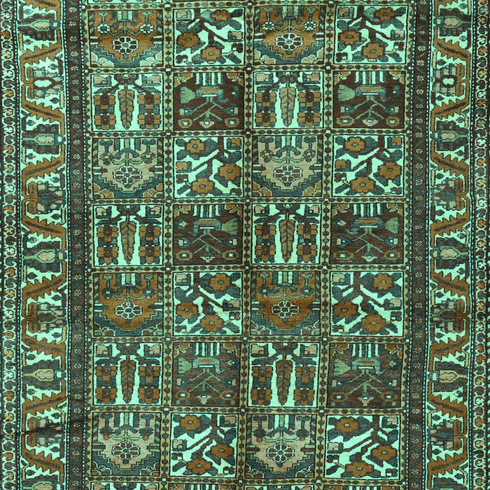 Machine Washable Persian Turquoise Traditional Area Rugs, wshtr3931turq