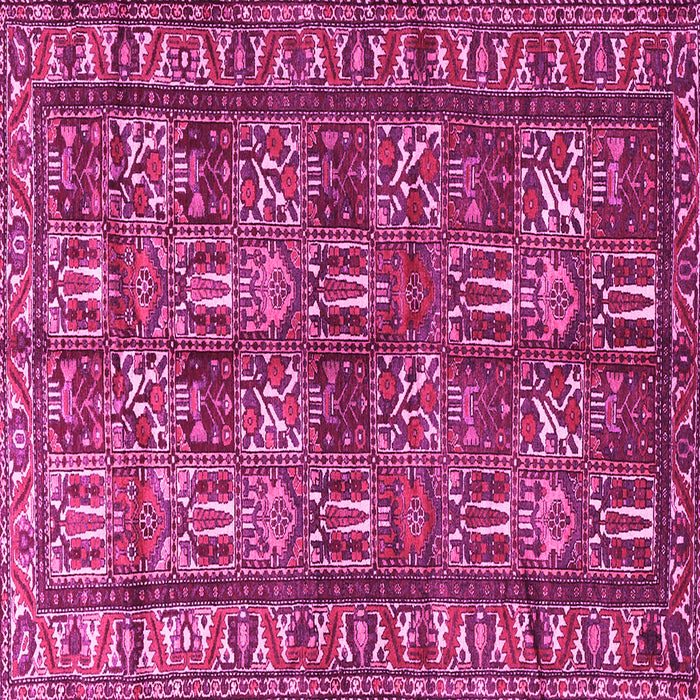Square Machine Washable Persian Pink Traditional Rug, wshtr3931pnk
