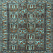 Square Machine Washable Persian Light Blue Traditional Rug, wshtr3931lblu