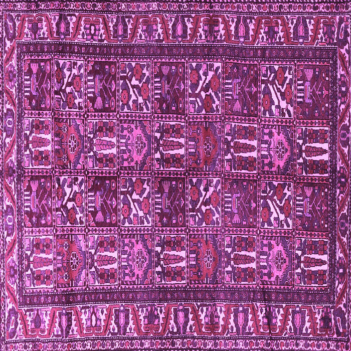 Square Machine Washable Persian Purple Traditional Area Rugs, wshtr3931pur