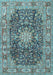 Medallion Light Blue Traditional Rug, tr3932lblu