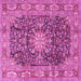 Square Medallion Pink Traditional Rug, tr3932pnk