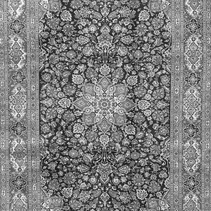 Serging Thickness of Machine Washable Medallion Gray Traditional Rug, wshtr3932gry