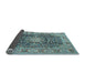 Sideview of Medallion Light Blue Traditional Rug, tr3932lblu