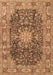 Medallion Brown Traditional Rug, tr3932brn