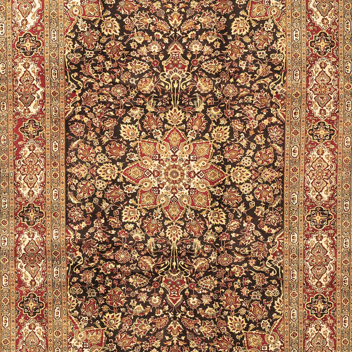 Medallion Brown Traditional Rug, tr3932brn
