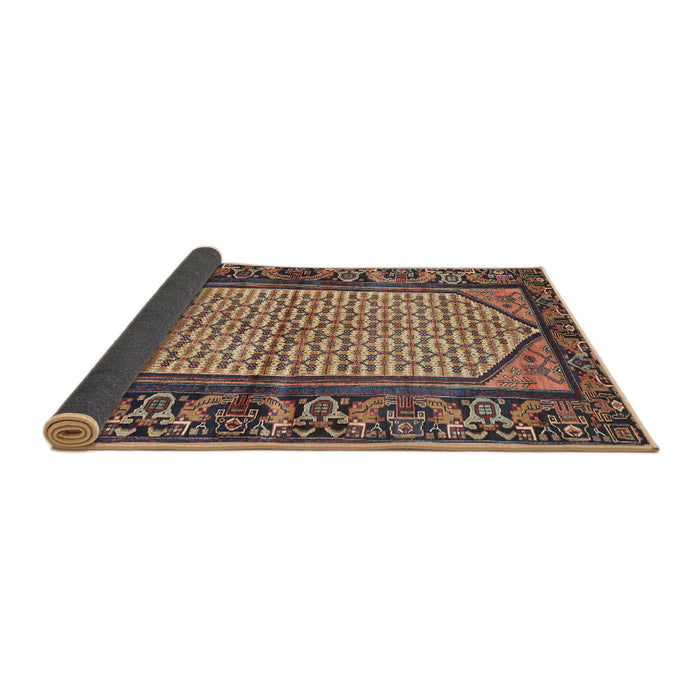 Sideview of Traditional Dark Brown Persian Rug, tr3933