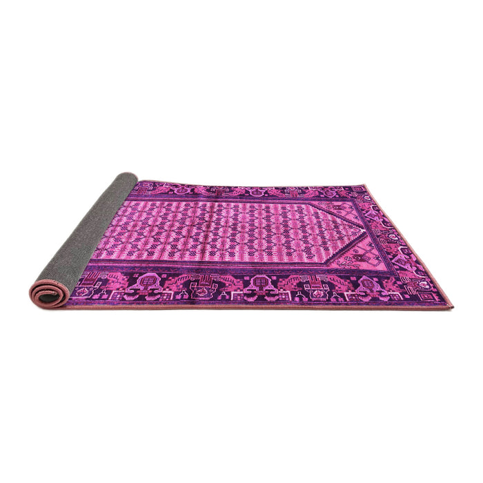 Sideview of Persian Pink Traditional Rug, tr3933pnk