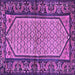 Square Machine Washable Persian Purple Traditional Area Rugs, wshtr3933pur