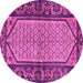 Round Persian Pink Traditional Rug, tr3933pnk