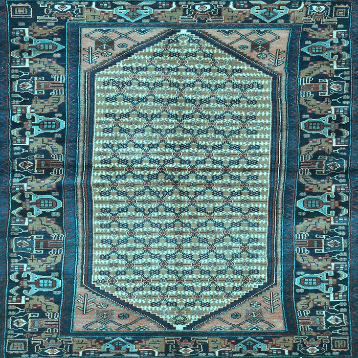 Square Persian Light Blue Traditional Rug, tr3933lblu