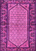 Machine Washable Persian Pink Traditional Rug, wshtr3933pnk