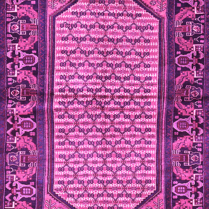 Machine Washable Persian Pink Traditional Rug, wshtr3933pnk