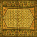 Square Persian Yellow Traditional Rug, tr3933yw