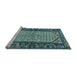 Sideview of Machine Washable Persian Light Blue Traditional Rug, wshtr3933lblu