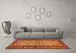 Machine Washable Persian Orange Traditional Area Rugs in a Living Room, wshtr3933org