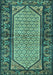 Machine Washable Persian Turquoise Traditional Area Rugs, wshtr3933turq