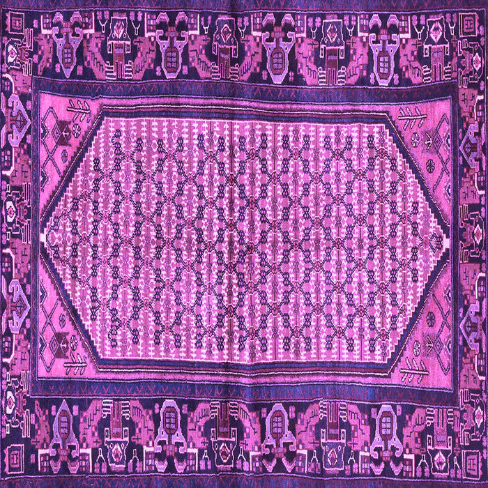 Square Persian Purple Traditional Rug, tr3933pur