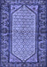 Machine Washable Persian Blue Traditional Rug, wshtr3933blu