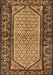 Machine Washable Persian Brown Traditional Rug, wshtr3933brn