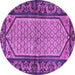 Round Persian Purple Traditional Rug, tr3933pur