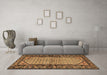 Machine Washable Persian Brown Traditional Rug in a Living Room,, wshtr3933brn