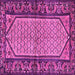 Square Machine Washable Persian Pink Traditional Rug, wshtr3933pnk