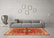 Machine Washable Persian Orange Traditional Area Rugs in a Living Room, wshtr3934org