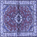 Square Persian Blue Traditional Rug, tr3934blu