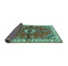 Sideview of Persian Turquoise Traditional Rug, tr3934turq