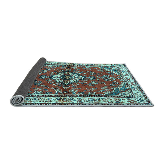Sideview of Persian Light Blue Traditional Rug, tr3934lblu