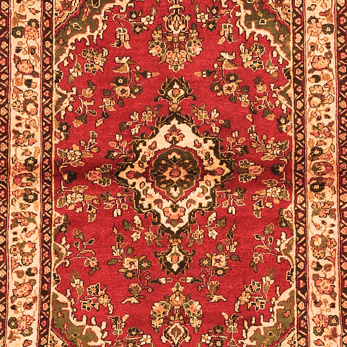 Serging Thickness of Machine Washable Persian Orange Traditional Area Rugs, wshtr3934org