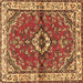 Square Persian Brown Traditional Rug, tr3934brn