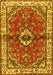 Machine Washable Persian Yellow Traditional Rug, wshtr3934yw