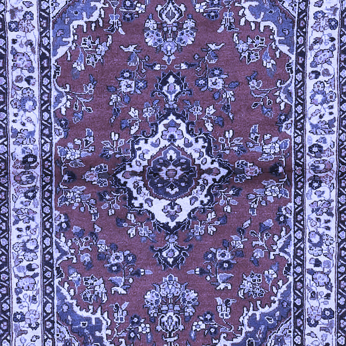 Machine Washable Persian Blue Traditional Rug, wshtr3934blu