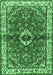 Machine Washable Persian Emerald Green Traditional Area Rugs, wshtr3934emgrn