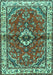 Machine Washable Persian Turquoise Traditional Area Rugs, wshtr3934turq