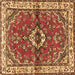 Square Machine Washable Persian Brown Traditional Rug, wshtr3934brn