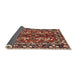 Sideview of Traditional Saffron Red Persian Rug, tr3935