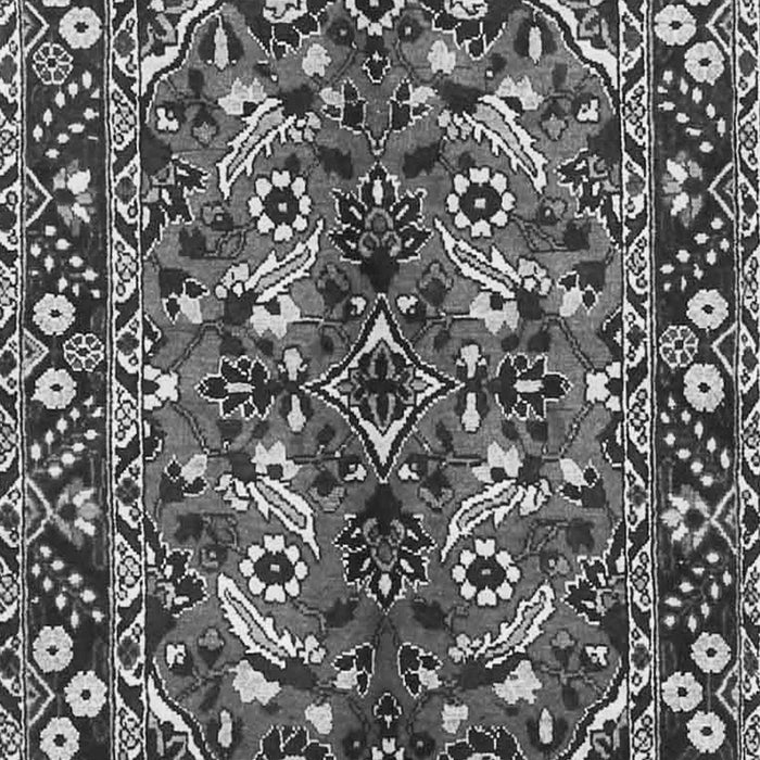 Serging Thickness of Machine Washable Persian Gray Traditional Rug, wshtr3935gry