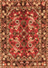 Serging Thickness of Machine Washable Persian Orange Traditional Area Rugs, wshtr3935org