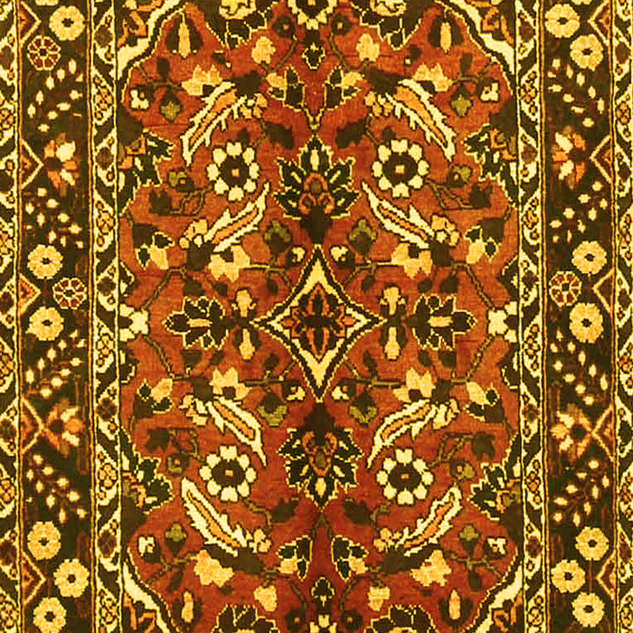 Machine Washable Persian Yellow Traditional Rug, wshtr3935yw